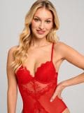 Csipkés body - piros - SINSAY - small3