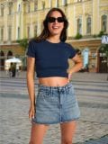 Džins krilo-hlače - modra - SINSAY - small1
