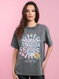 Tricou cu imprimeu - gri-închis - SINSAY - small1