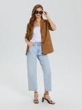 Ravne skraćene traperice - plava - SINSAY - small3