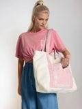 Torba od tkanine - krem - SINSAY - small1