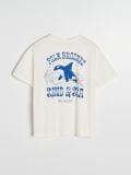 LADIES` T-SHIRT - krem - SINSAY - small6