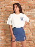 LADIES` T-SHIRT - krem - SINSAY - small1