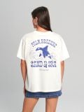 LADIES` T-SHIRT - krem - SINSAY - small4