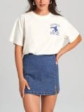 LADIES` T-SHIRT - krem - SINSAY - small5