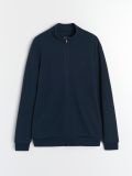 Bluza na rajsferšlus sa stojećim ovratnikom - mornarsko plava - SINSAY - small5