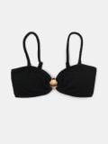 Góra od bikini ze złotymi zdobieniami - czarny - SINSAY - small3