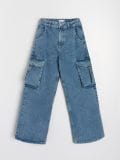Teksapüksid wide leg - sinine - SINSAY - small5