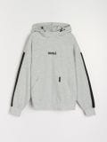 Pulover s kapuco - svetlo siva - SINSAY - small4