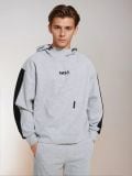 Pulover s kapuco - svetlo siva - SINSAY - small1