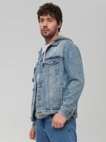 Kurtka jeansowa z kapturem - niebieski - SINSAY - small3