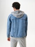 Kurtka jeansowa z kapturem - niebieski - SINSAY - small8