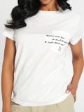 Футболка з коротким рукавом - білий - SINSAY - small5