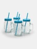 Багаторазовий стакан з соломинкою 4 pack - light blue - SINSAY - small1