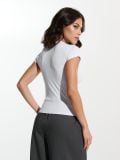 Μπλούζα basic - λευκο - SINSAY - small3
