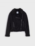 Faux suede jacket - black - SINSAY - small1