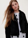 Faux suede jacket - black - SINSAY - small6