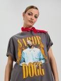 Pamučna majica s printom Snoop Dogg - sivo - SINSAY - small5