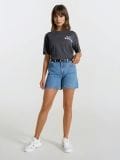Loose fit majica s printom Stitch - sivo - SINSAY - small4
