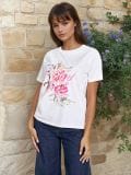 T-särk lillemustriga - valge - SINSAY - small4