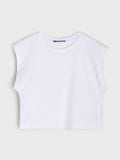 Bombažna majica basic - bela - SINSAY - small3