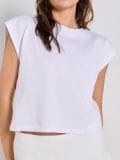 Bombažna majica basic - bela - SINSAY - small1
