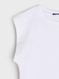 Pamučna basic majica - bijelo - SINSAY - small7