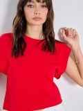 Bombažna majica basic - rdeča - SINSAY - small4