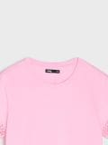 Pitsilise detailiga T-särk - roosa - SINSAY - small9