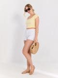 Majica z napisom - svetlo rumena - SINSAY - small4