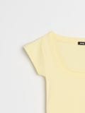 Majica z napisom - svetlo rumena - SINSAY - small8