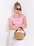 Loosungiga T-särk - roosa - SINSAY - small4