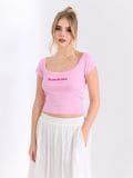 Loosungiga T-särk - roosa - SINSAY - small1