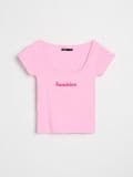 Loosungiga T-särk - roosa - SINSAY - small5