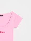 Loosungiga T-särk - roosa - SINSAY - small9