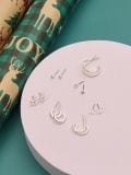 Сережки, 7 пар - срібний - SINSAY - small1