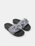 Slider sandals with bow detail - black - SINSAY - small1