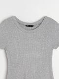 Rebrasta mini haljina - siva - SINSAY - small9