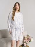 Bademantil cvjetnog uzorka - krem - SINSAY - small4