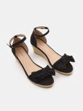 Kaetud kontsaga platvormsandaalid - must - SINSAY - small1