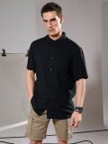 Košulja relaxed fit s kratkim rukavima - crno - SINSAY - small4