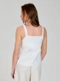 Top s ukrasnim naramenicama - krem - SINSAY - small2