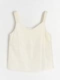 Top s ukrasnim naramenicama - krem - SINSAY - small6