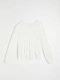 Viskozna bluza z naborki - krema - SINSAY - small6