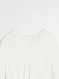 Viskozna bluza z naborki - krema - SINSAY - small11