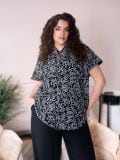 Särgisarnane pluus lillelise mustriga PLUS SIZE - must - SINSAY - small5