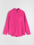 Košulja sa mešavinom lana PLUS SIZE - fuksija - SINSAY - small4