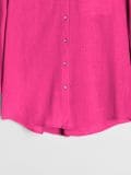 Košulja sa mešavinom lana PLUS SIZE - fuksija - SINSAY - small7