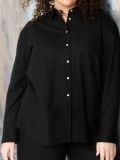 Košulja s mješavinom lana PLUS SIZE - crno - SINSAY - small1