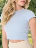 Crop top - svetlo modra - SINSAY - small1